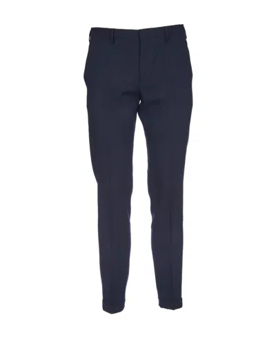 Paul Smith Mid-rise Straight-leg Trousers In Blue
