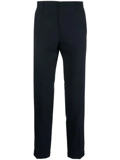Paul Smith Mid-rise Straight-leg Trousers In Blau