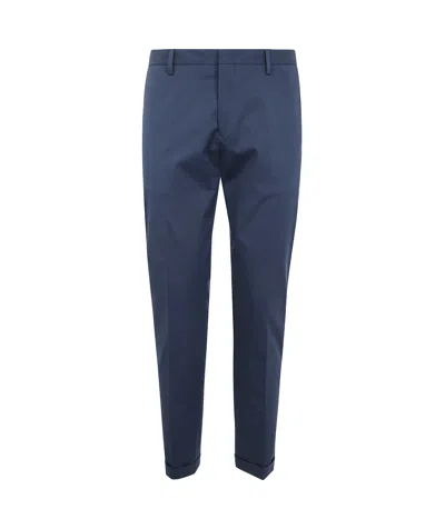 Paul Smith Mid-waist Tapered Casual Pants In Blue