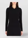 Paul Smith Midi Knitwear With Side Zipper And V Neck In Black
