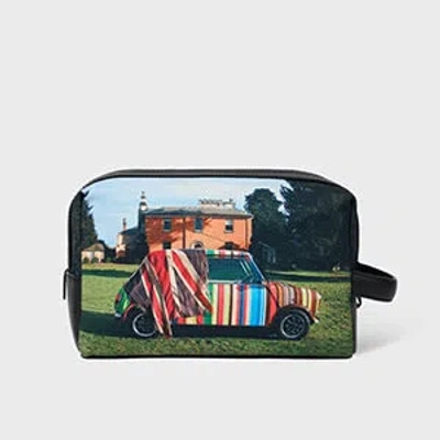Paul Smith Langar Hall Mini Graphic Print Washbag In Multi