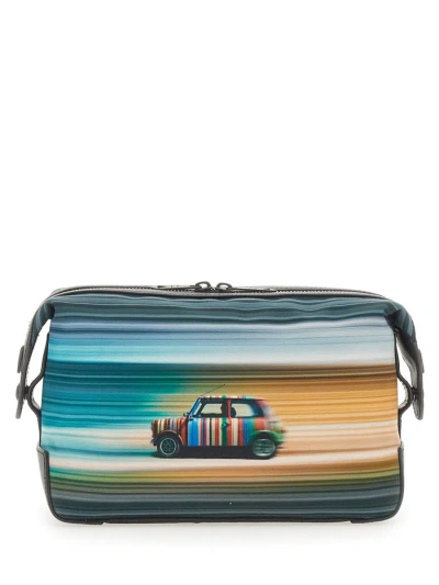 Paul Smith Mini Blur Travel Clutch Bag In Printed