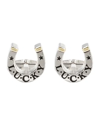 Paul Smith Mini Horseshoe Cufflinks In Silver