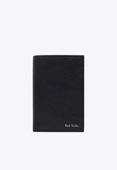 Paul Smith Mini Pixelated Leather Wallet In Black