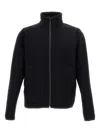 Paul Smith Minimalist Black Jacket With High Collar In Black