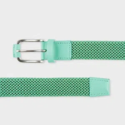 Paul Smith Mint Green Woven Stretch Belt
