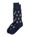 Paul Smith Miro Cat Crew Socks In Blue