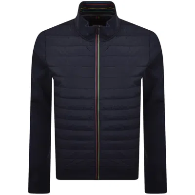 Paul Smith Mens Mixed Media Jacket In Blue