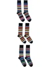 PAUL SMITH MIX STRIPE 3PACK SOCKS