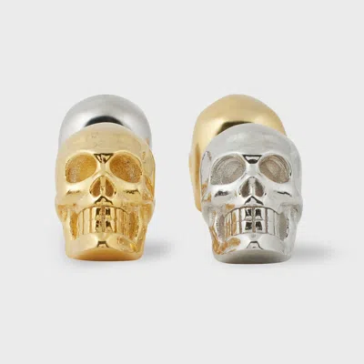 Paul Smith Mixed Metal Skull Cufflinks Multicolour