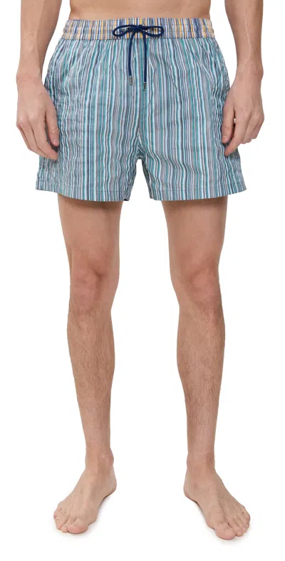 Paul Smith Mixed Stripe Swim Shorts Blue