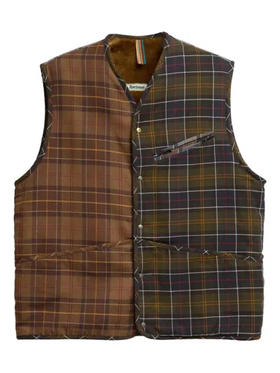 Paul Smith Mixed-tartan Pocketed Gilet In Multi