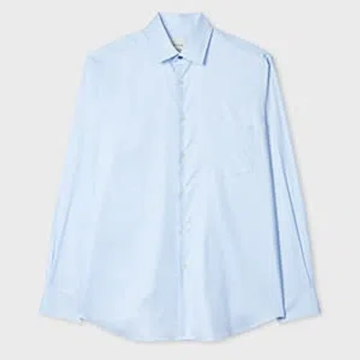 Paul Smith Modern-fit Light Blue Cotton-twill Shirt