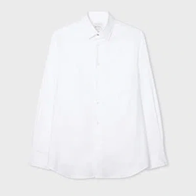 Paul Smith Modern-fit White Cotton-twill Shirt