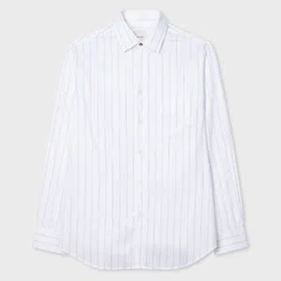Paul Smith Modern-fit White Fine Stripe Cotton Shirt