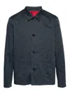 Paul Smith Monogram Jacquard Overshirt In Blue