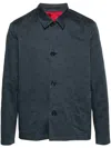 Paul Smith Monogram Jacquard Overshirt In Inky Blue