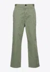 Paul Smith Monogram-jacquard Straight Trousers In Green