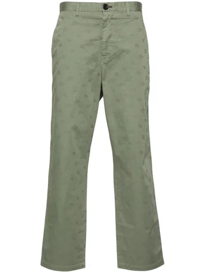 PAUL SMITH PAUL SMITH MONOGRAM-JACQUARD STRAIGHT TROUSERS