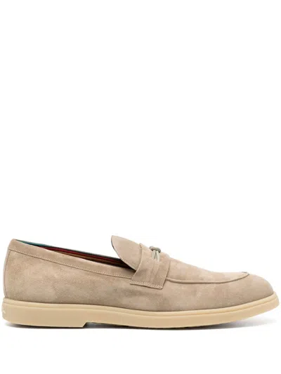 Paul Smith Montalcini Suede Loafers In Brown