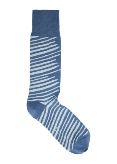 Paul Smith Morning Light Cotton-blend Socks In Blue