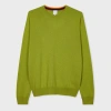 Paul Smith Moss Green Cashmere Crew Neck Sweater In Green
