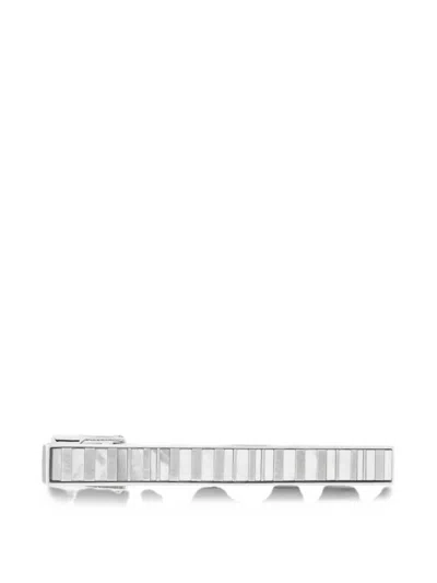 Paul Smith Mother-of-pearl Striped Tie Clip In Metallic