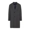 Paul Smith Men's Overcoat With Notch Lapel And Back Belt Detail In Black