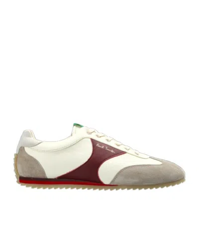 Paul Smith Suede Panelled Sneakers In Nude