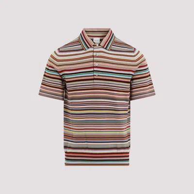 Paul Smith Multi Colored Organic Cotton Polo Shirt In Multicolour