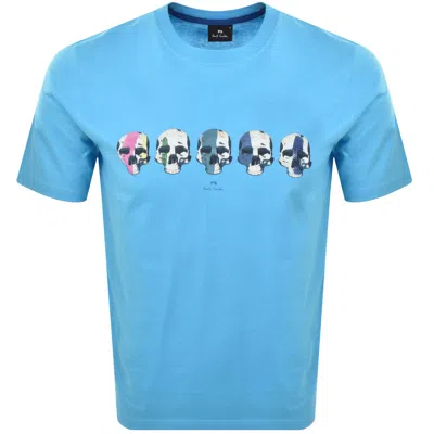 Paul Smith Multi Skull T Shirt Blue