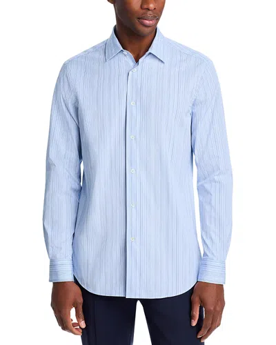 Paul Smith Multi Stripe Button Down Shirt In Light Blue