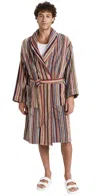 Paul Smith Mens Signature Stripe Woven Cotton Dressing Gown In Multi