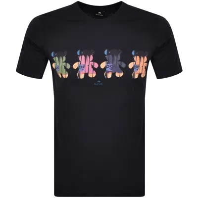 Paul Smith Multi Teddy Bear T Shirt Navy