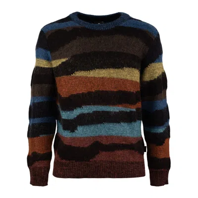PAUL SMITH PAUL SMITH MULTI-WAVE STRIPE COTTON-MOHAIR SWEATER