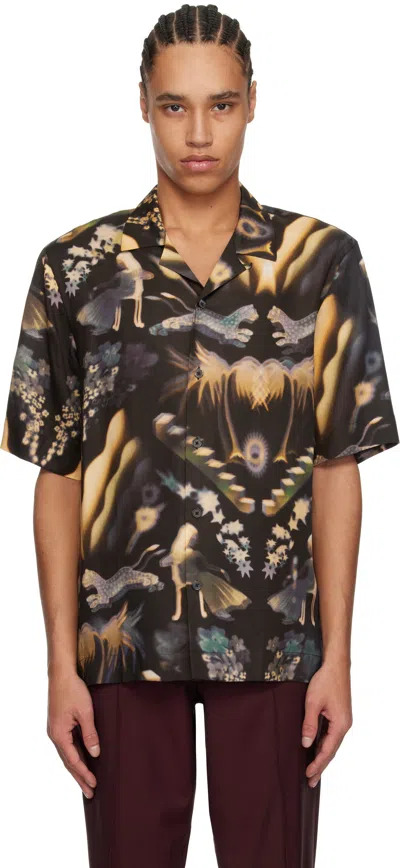 Paul Smith Multicolor Lumiere Print Shirt In Brown