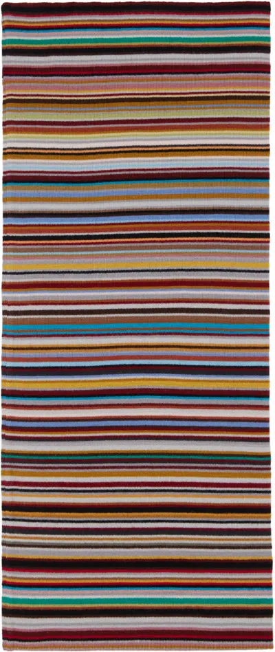 PAUL SMITH MULTICOLOR MERINO WOOL SIGNATURE STRIPE SCARF