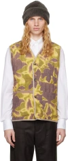 Paul Smith Multicolor Photogram Leaves Print Quilted Vest In 10