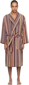 Paul Smith Multicolor Signature Stripe Robe In 92 Multicolour