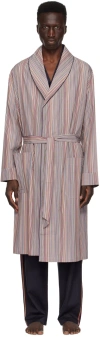 PAUL SMITH MULTICOLOR SIGNATURE STRIPE ROBE