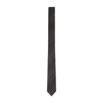 Paul Smith Multicolor Signature Stripe Silk And Wool Tie In Pink