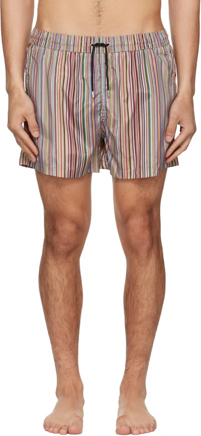 Paul Smith Multicolor 'signature Stripe' Swim Shorts