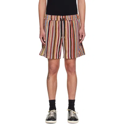 Paul Smith Multicolor 'signature Stripe' Towelling Lounge Shorts