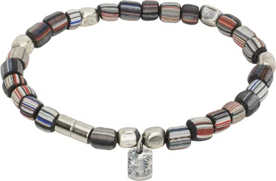 Paul Smith Multicolor Stripe Bead Bracelet In 92 Multicolour