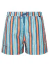 Paul Smith Stripes Organge/blue Boxer Swim Shorts In Multi