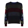 Paul Smith Multicolor Striped Cotton Crewneck Sweater In Multi