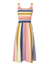 PAUL SMITH MULTICOLOR STRIPED DRESS WITH SHOULDER PADS