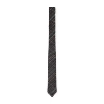 Paul Smith Multicolor Signature Stripe Silk And Wool Tie In Pink