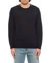 Paul Smith Multicolored Ribbed Trim Crew Neck Sweater In Black