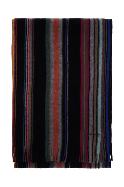 Paul Smith Multicolored Striped Wool Scarf